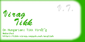 virag tikk business card